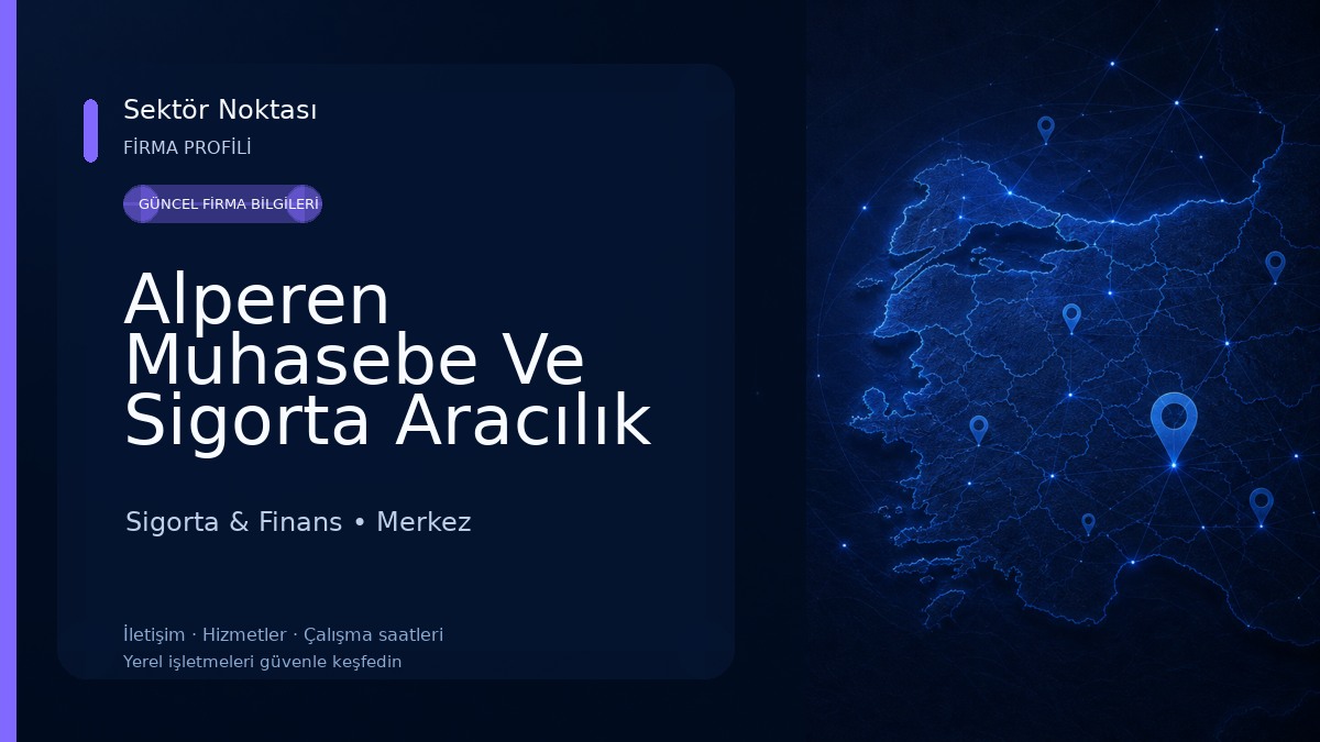 Alperen Muhasebe Ve Sigorta Aracılık Hiz. Sigorta & Finans