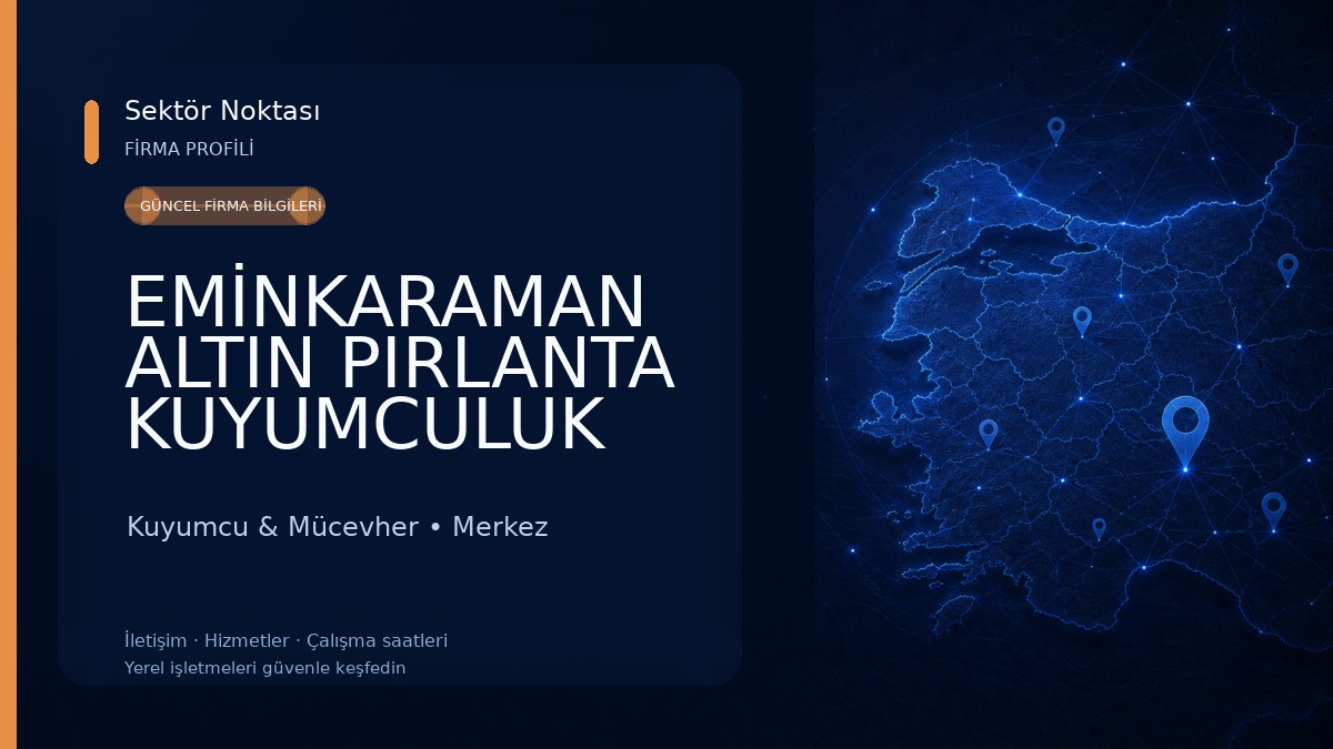 EMİNKARAMAN ALTIN PIRLANTA KUYUMCULUK Kuyumcu & Mücevher