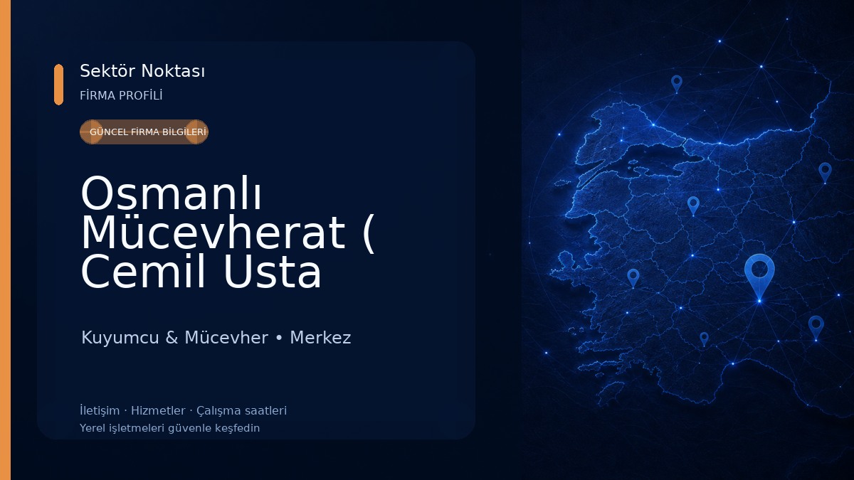 Osmanlı Mücevherat ( Cemil Usta Kütahya ) Kuyumcu & Mücevher
