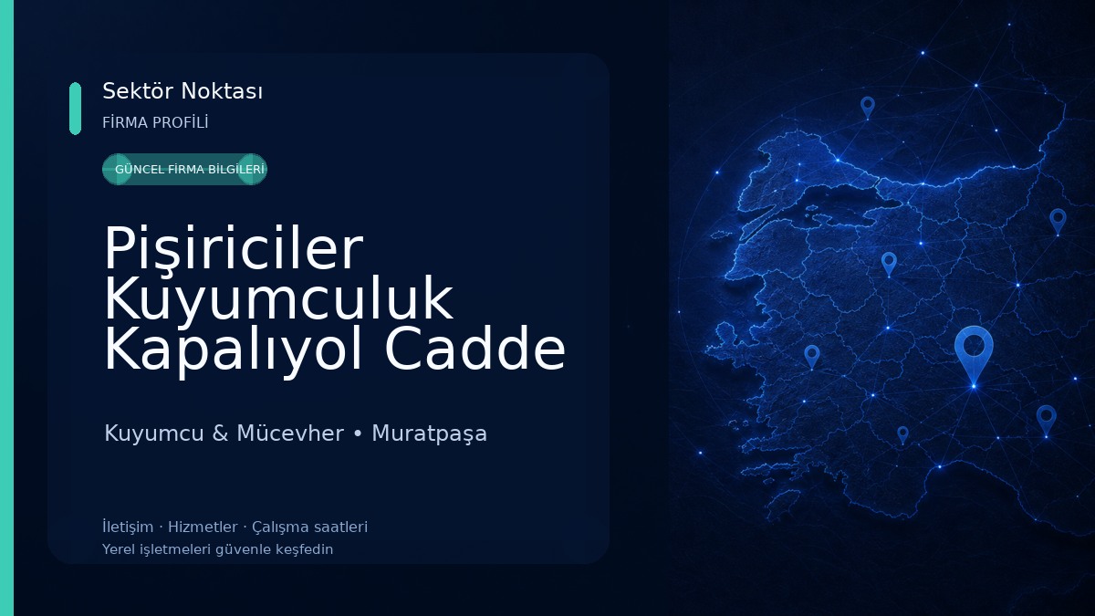 Pişiriciler Kuyumculuk Kapalıyol Cadde Mağazası 