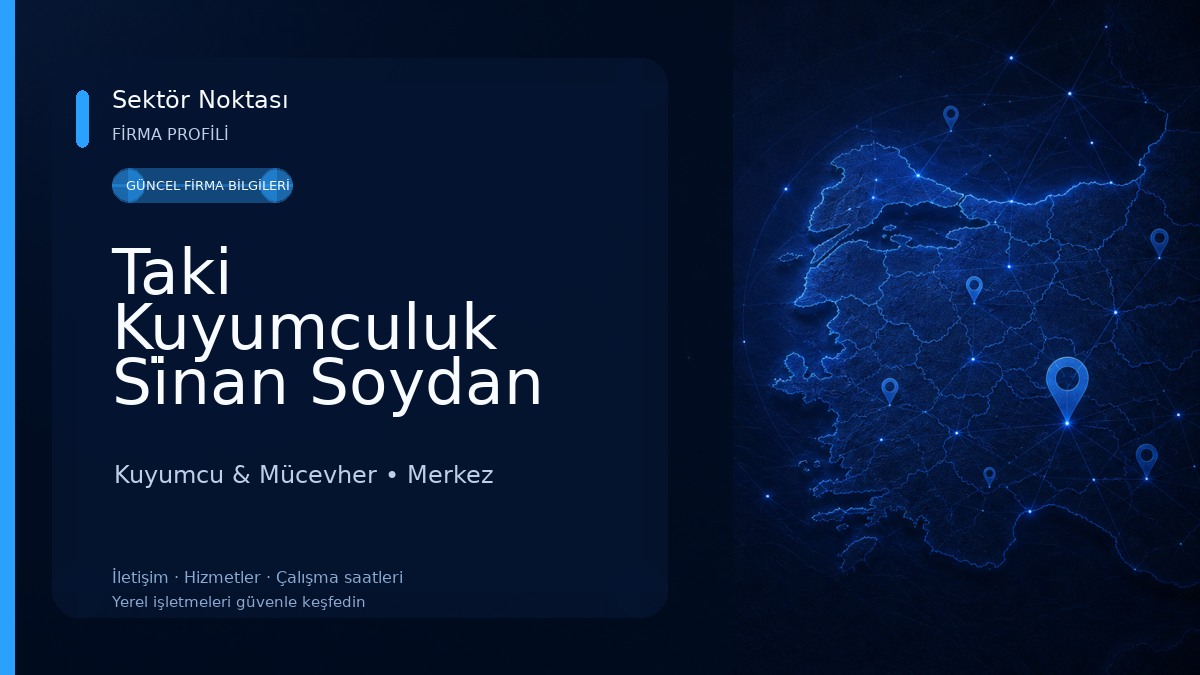 Taki Kuyumculuk Si̇nan Soydan